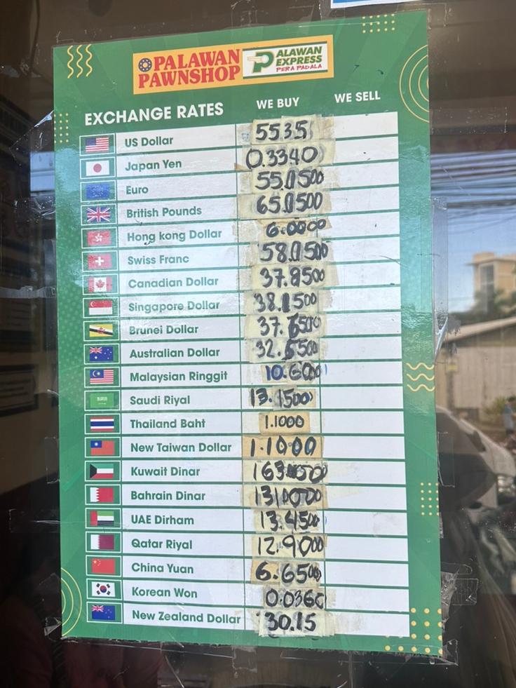 필리핀 환전 꿀팁 보홀환전소 추천 페소환전 환율