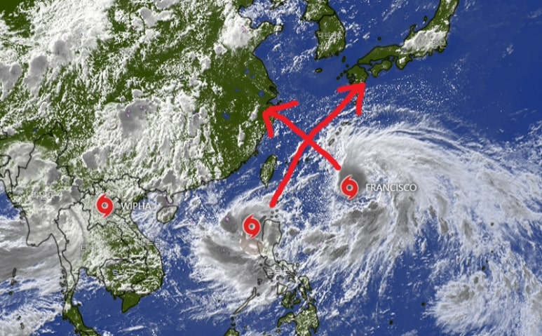 태풍 8호 꼬마이 필리핀 해상 발달 일본 한국 영향 가능성